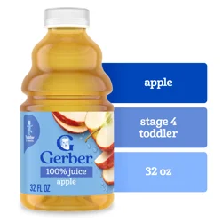 Gerber Toddler Food, Apple Juice, 32 fl oz Bottle