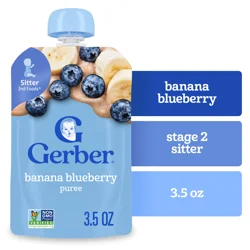 Gerber Toddler Baby Food, Banana Blueberry Toddler Food, 3.5 oz Pouch
