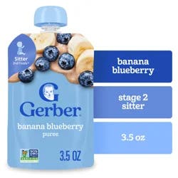 Gerber Toddler Baby Food, Banana Blueberry Toddler Food, 3.5 oz Pouch
