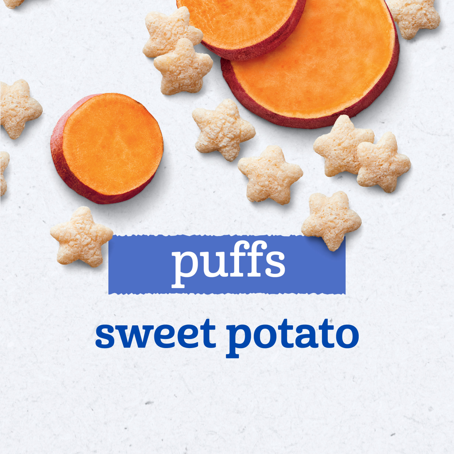 slide 6 of 8, Gerber Stage 3 Baby Snacks, Sweet Potato Puffs, Puffed Grain Snack, Baby Led Feeding, 1.48 oz
