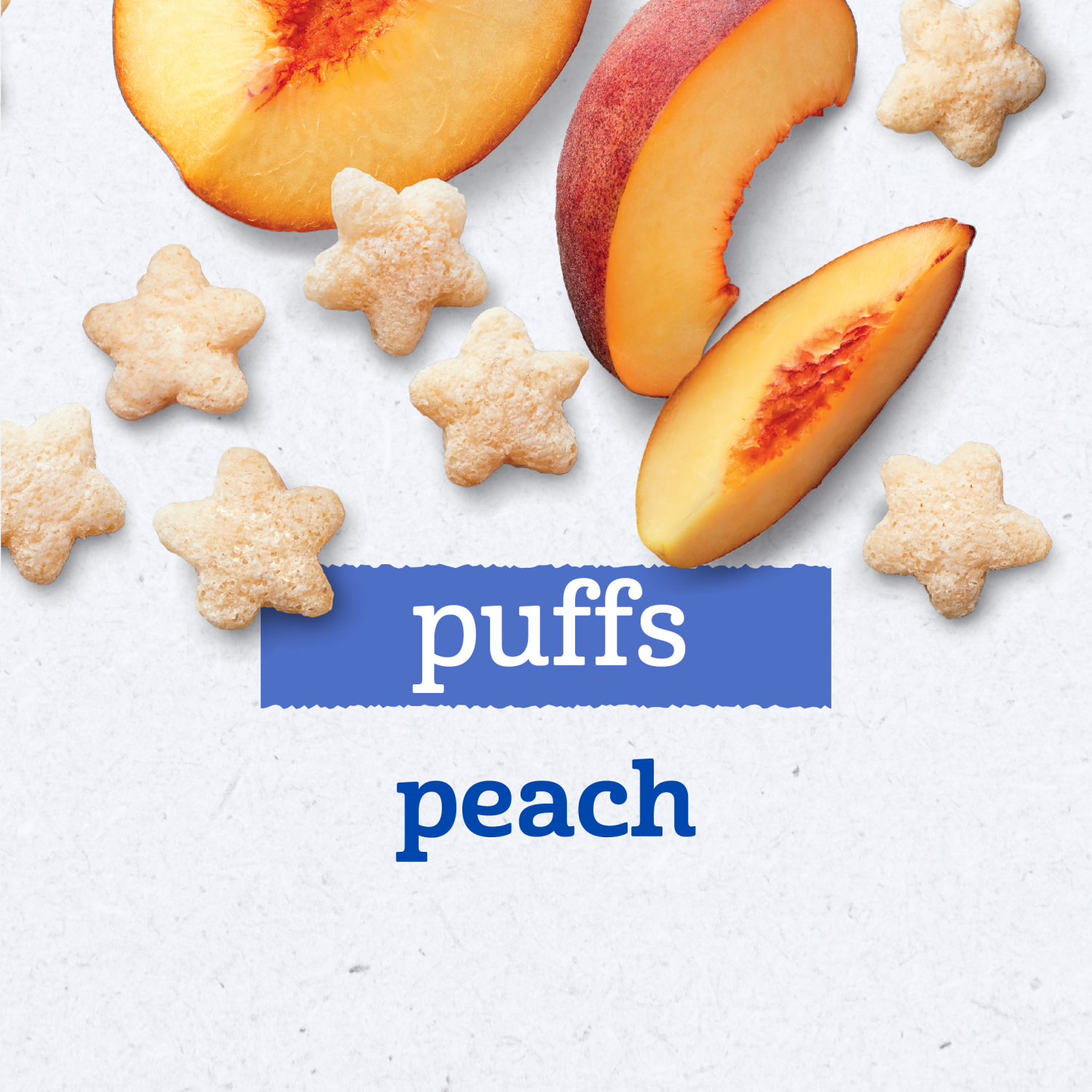 slide 6 of 8, Gerber Stage 3 Baby Snacks, Peach Puffs, Puffed Grain Snack, Baby Led Feeding, 1.48 oz