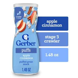 Gerber Snacks for Baby Apple Cinnamon Puffs 1.48 oz