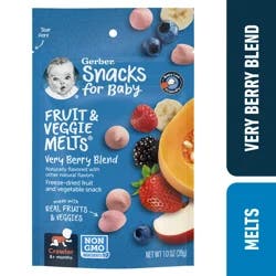 Gerber Snacks for Baby Fruit & Veggie Melts Very Berry Blend 1.0 oz Snacks Pouch