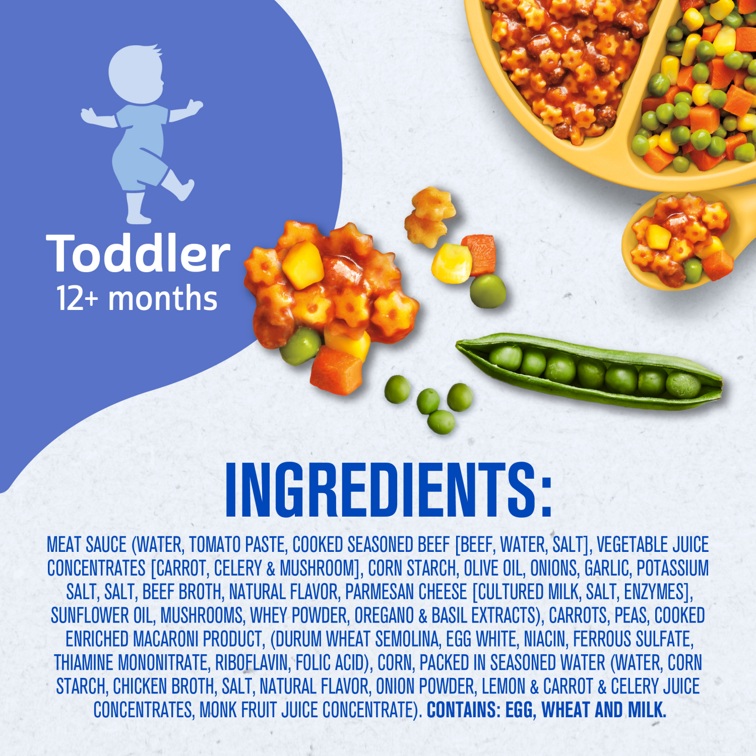 slide 3 of 8, Gerber Toddler Food, Pasta Stars in Meat Sauce, Mealtime for Toddler, 6.8 oz