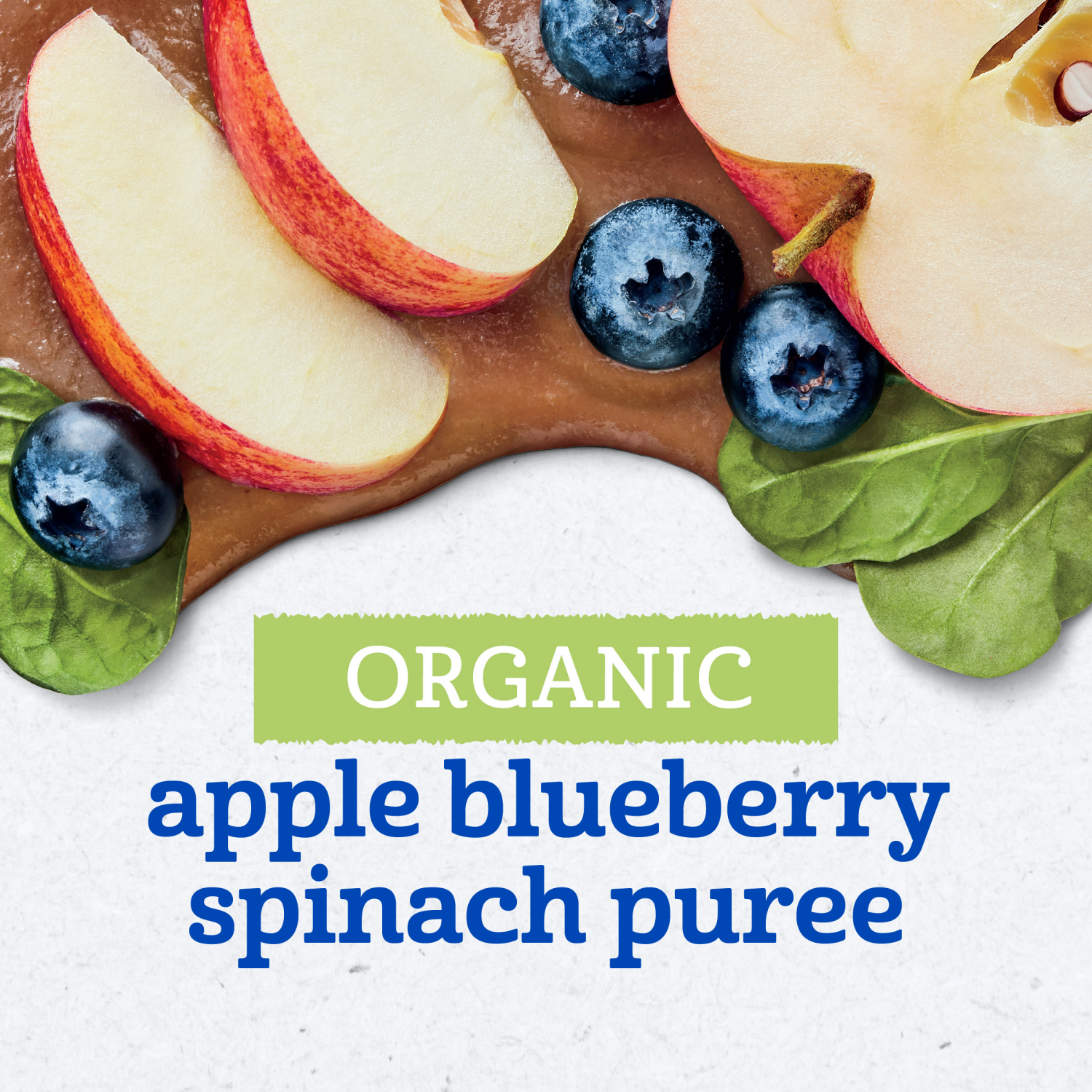 slide 6 of 8, Gerber Stage 2 Baby Food, Organic Apple Blueberry Spinach, 3.5 oz Pouch, 3.5 oz