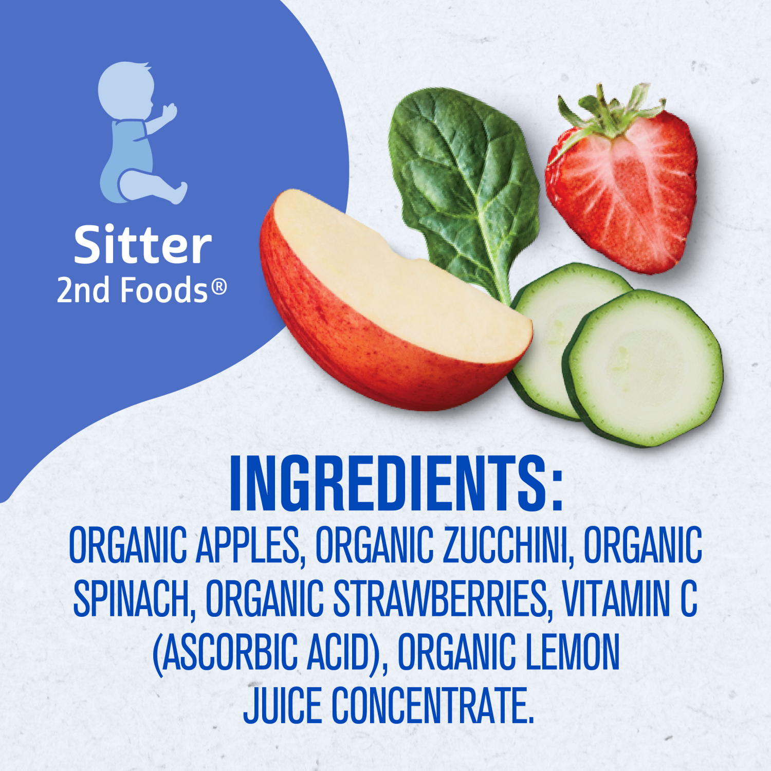 slide 3 of 8, Gerber Stage 2 Baby Food, Organic Apple Zucchini Spinach Strawberry Puree, 3.5 oz Pouch, 3.5 oz