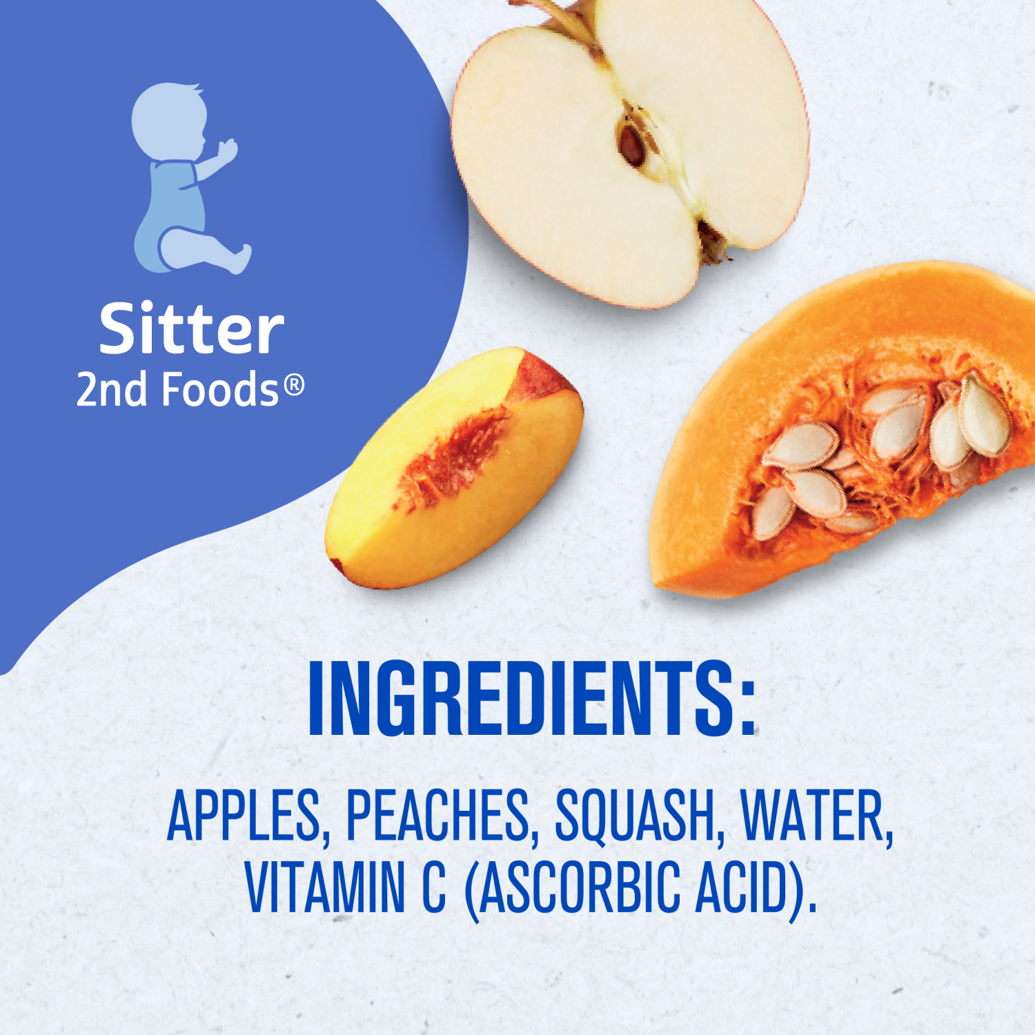 slide 3 of 8, Gerber Natural for Baby Apple Peach Squash 2 - 4 oz Tubs, 2 ct