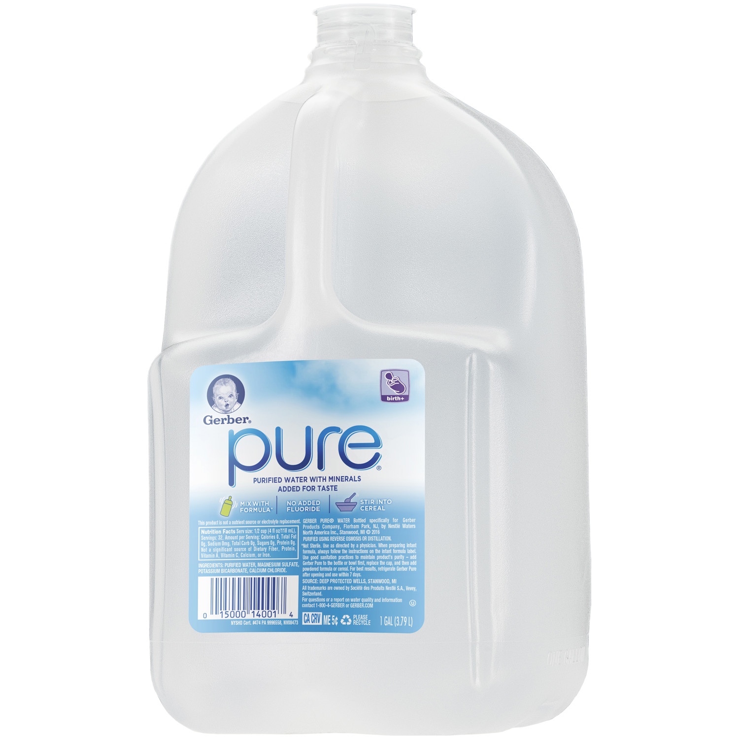 slide 7 of 9, Gerber Pure Infant Mineral Water, 1 gal