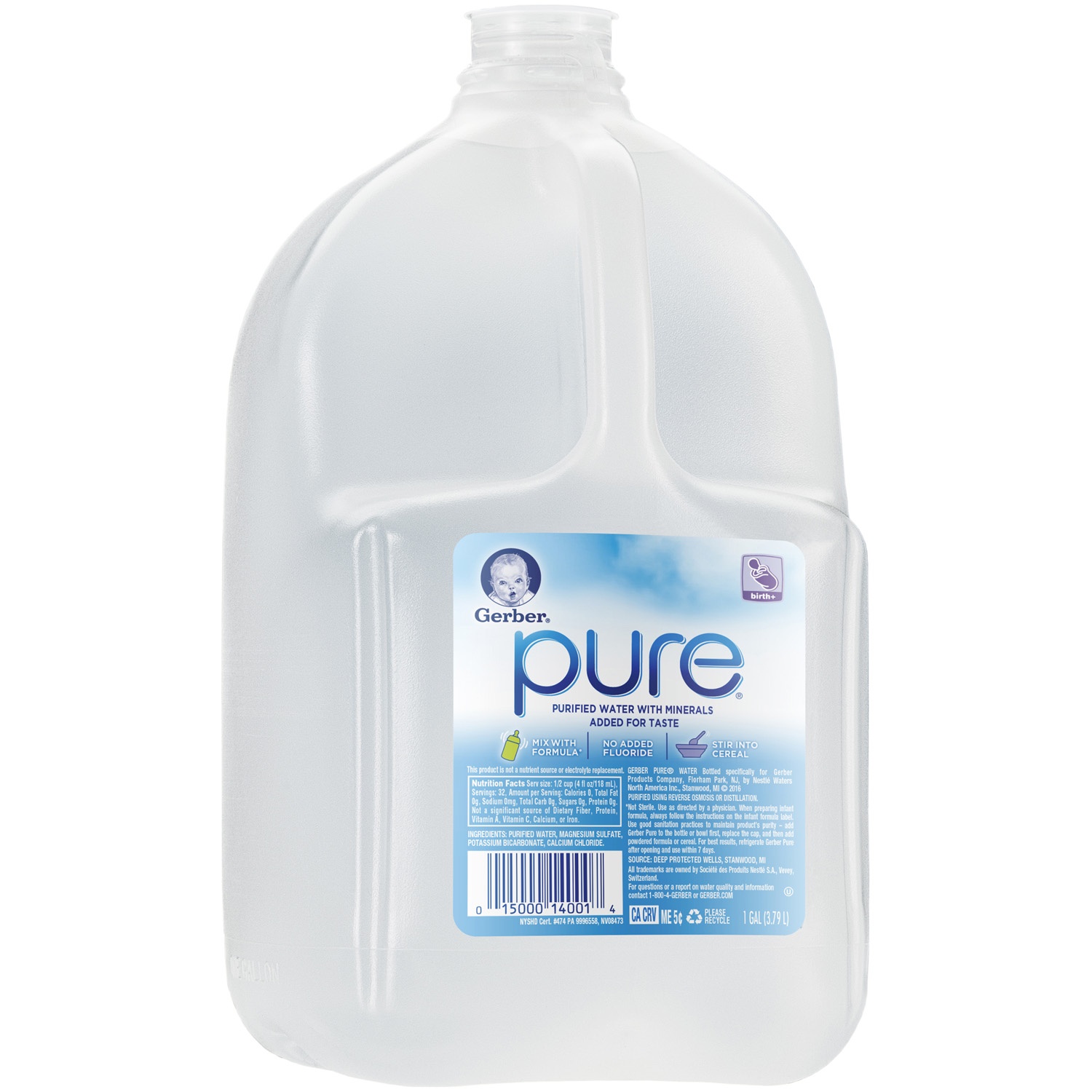 slide 8 of 9, Gerber Pure Infant Mineral Water, 1 gal