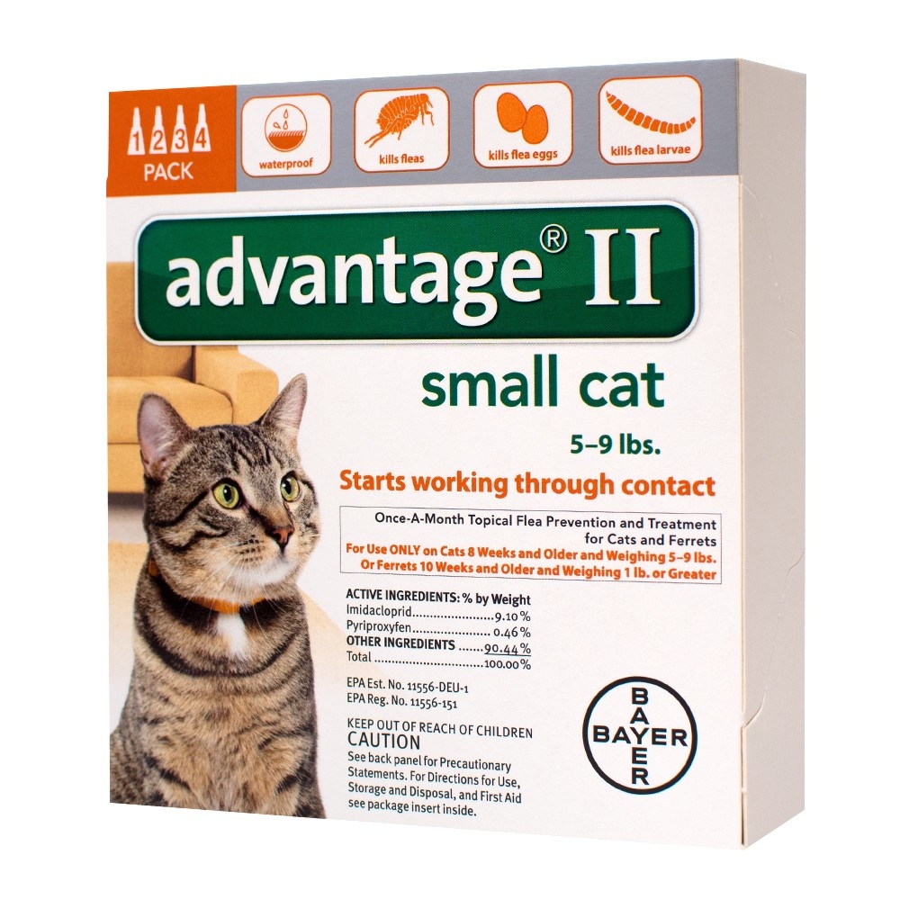 slide 1 of 3, Bayer Advantage II Topical Flea Prevention and Treatment - Small Cats, 4 ct