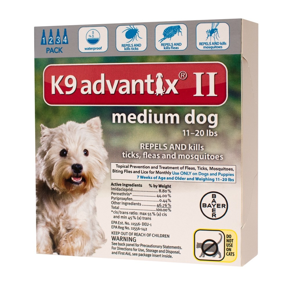 slide 1 of 3, K9 Advantix II Pet Insect Treatment for Dogs - M - 4ct, 0.034 fl oz