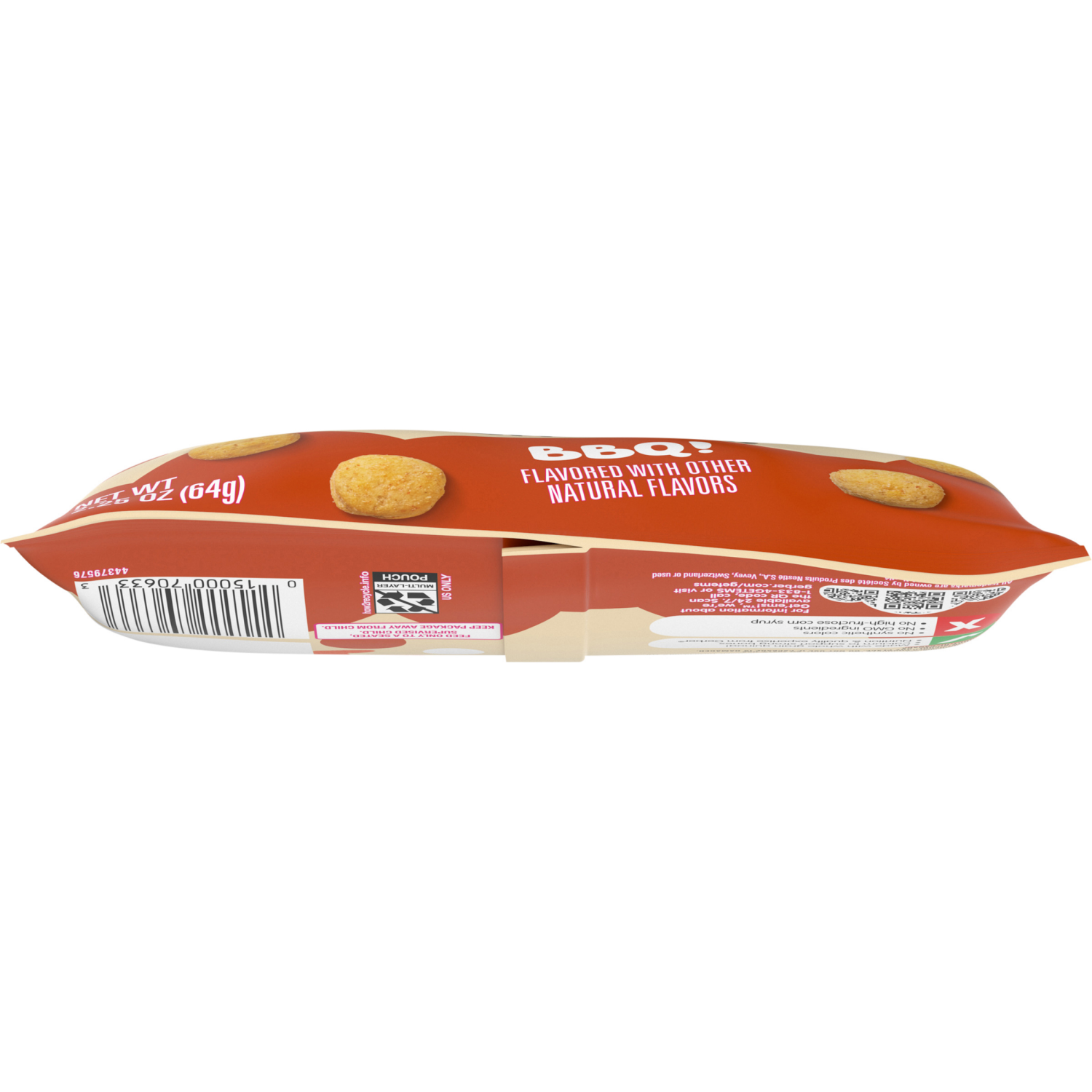 slide 3 of 8, Gerber Get'ems! from Gerber BBQ Roundos Puff Snack, Kids Snack Made with Whole Grain Quinoa, Calcium to Support Strong Bones, 2.25 oz