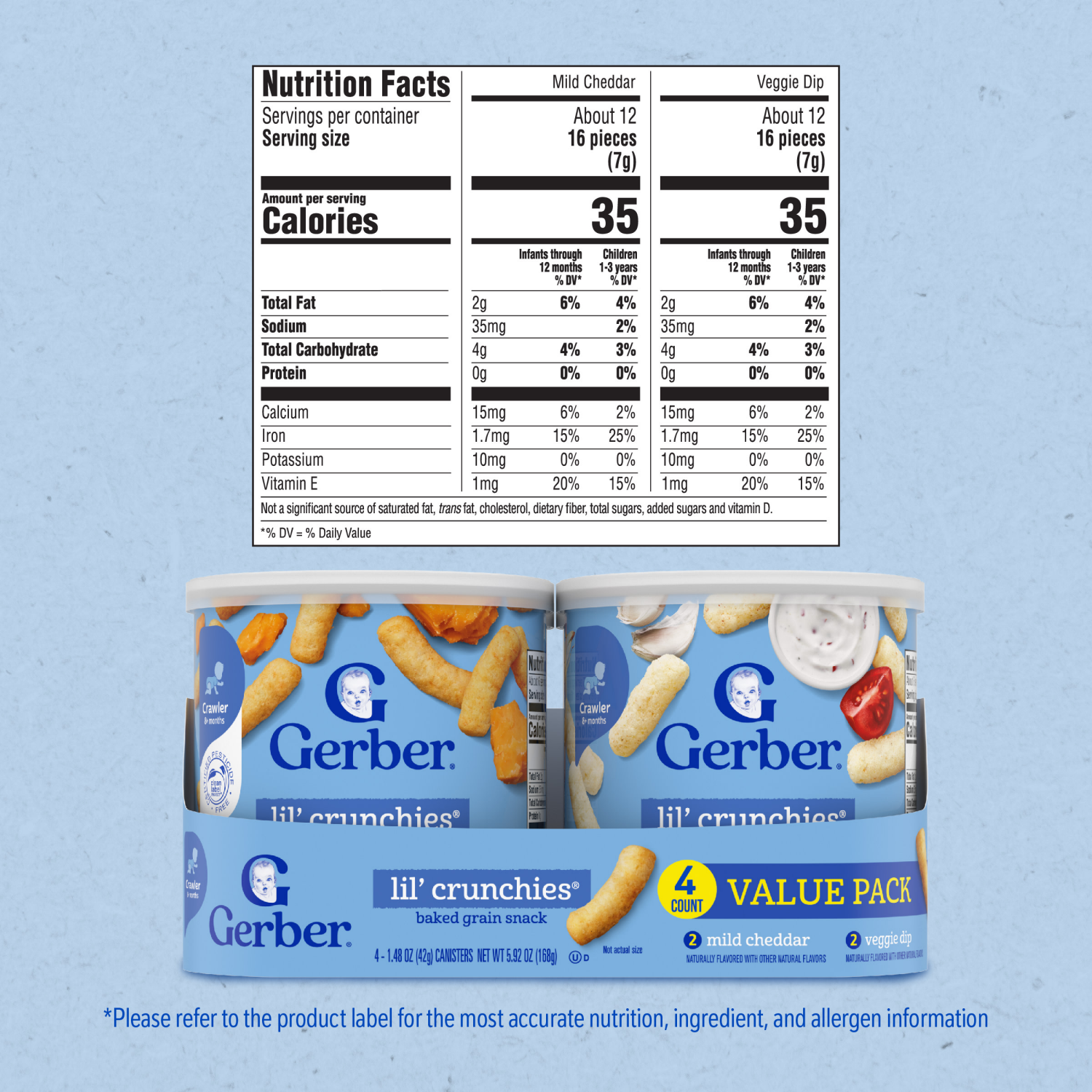 slide 3 of 8, Gerber Stage 3 Baby Food Snacks, Value Pack Lil’ Crunchies, Baby Led Feeding, 4PK, 4 ct