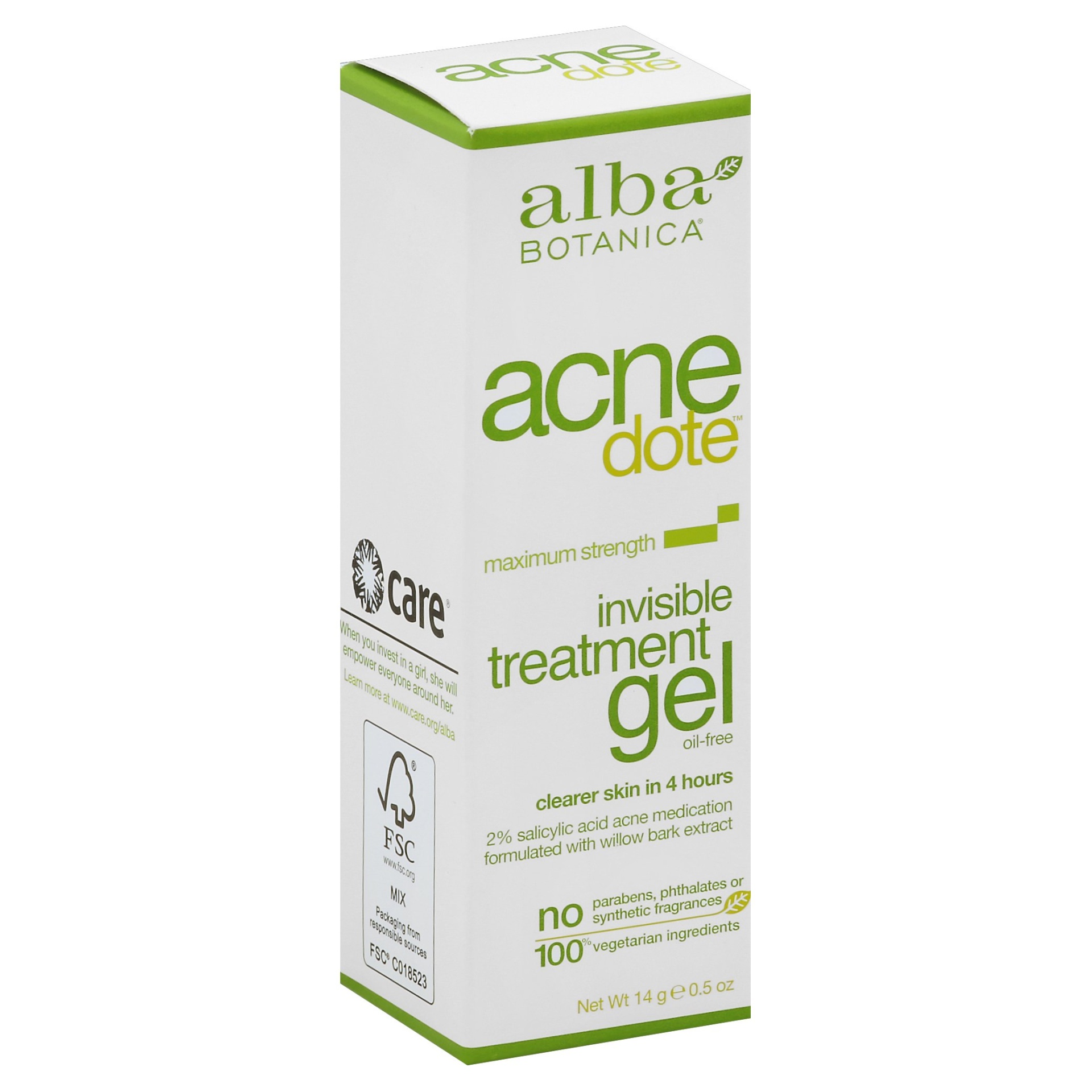 slide 1 of 8, Alba Acnedote Invisible Treatment Gel, 0.5 oz