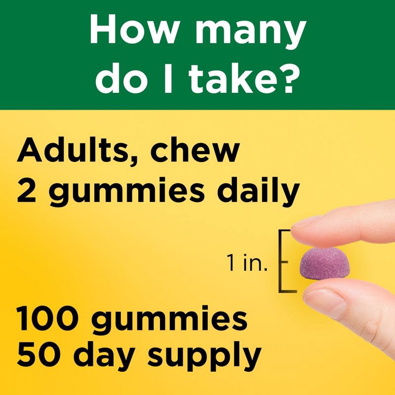 slide 7 of 10, Nature Made Calcium 500mg with Vitamin D3 for Bone Support Gummies - Fruit - 100ct, 100 ct; 500 mg