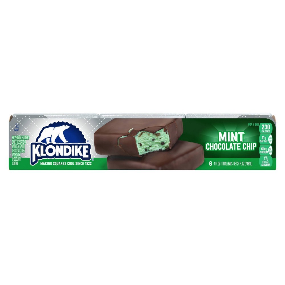 slide 6 of 7, Klondike Mint Chocolate Chip Ice Cream Bars, 24 oz