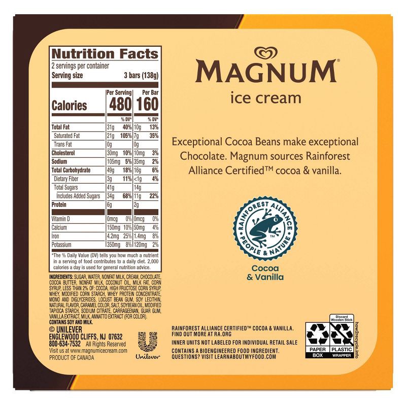 slide 2 of 6, Magnum Mini Ice Cream Bars Double Caramel - 11.1 fl oz/6ct, 11.1 fl oz, 6 ct