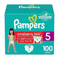 Pampers Cruisers 360 Fit Diapers Size 5 1/100 - Each