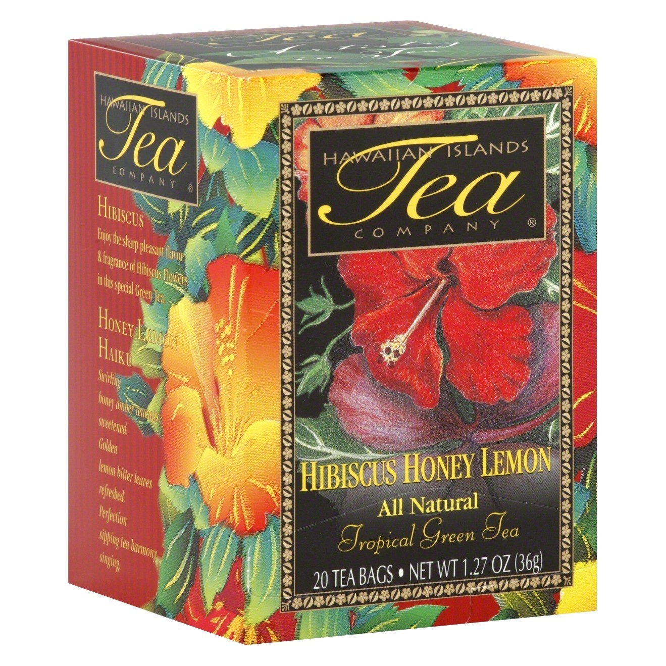 slide 1 of 5, Hawaiian Islands Tea Company Hibiscus Honey Lemon Tea - 20ct, 20 ct