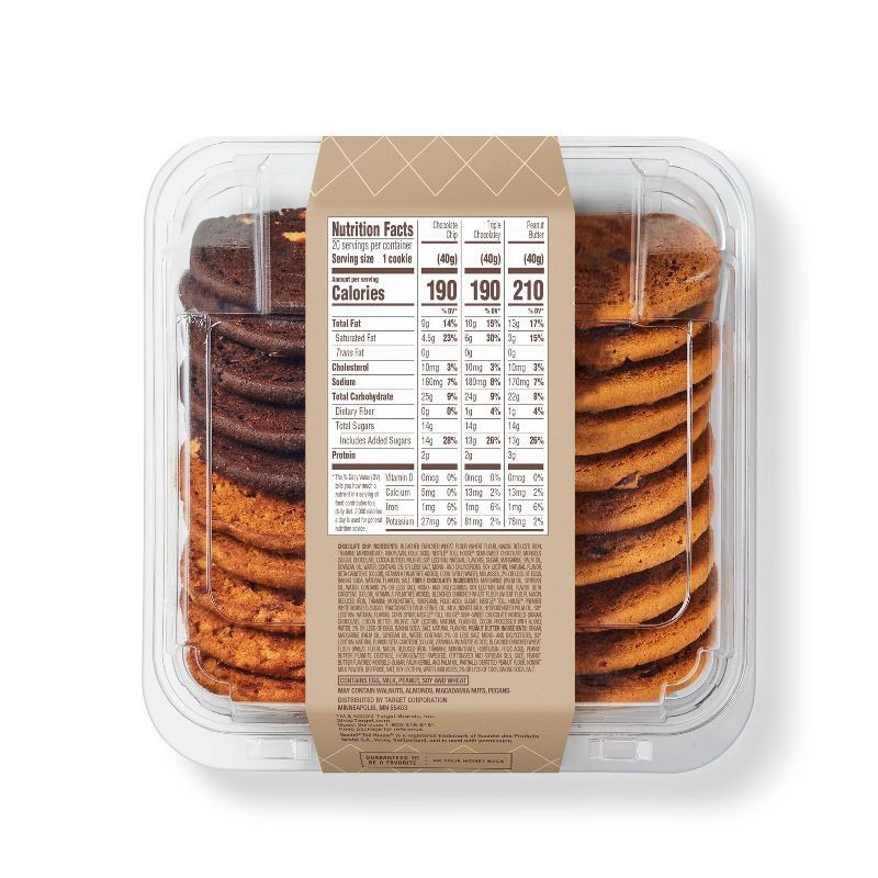 slide 3 of 3, Variety Pack Cookies made with Nestle Toll House - 28.2oz/20ct - Favorite Day™, 20 ct