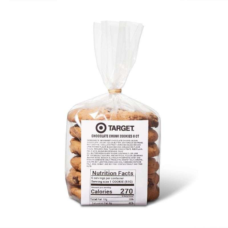 slide 3 of 3, Chocolate Chunk Cookies - 6ct - Favorite Day™, 6 ct