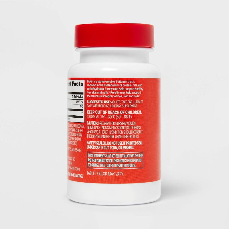 slide 4 of 4, Biotin Plus Keratin Caplets - 60ct - up&up™, 60 ct