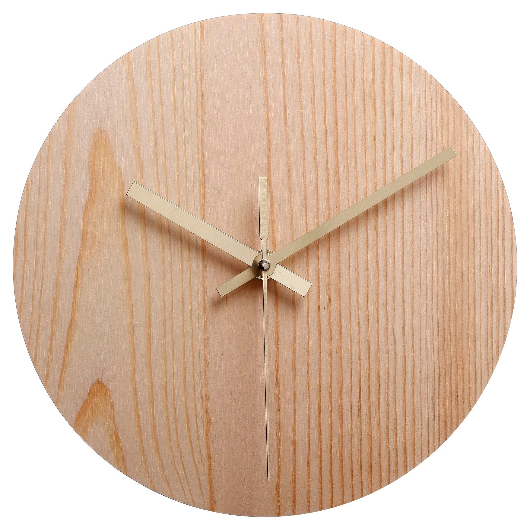slide 1 of 2, Hand Made Modern Wood Clock, 1 ct