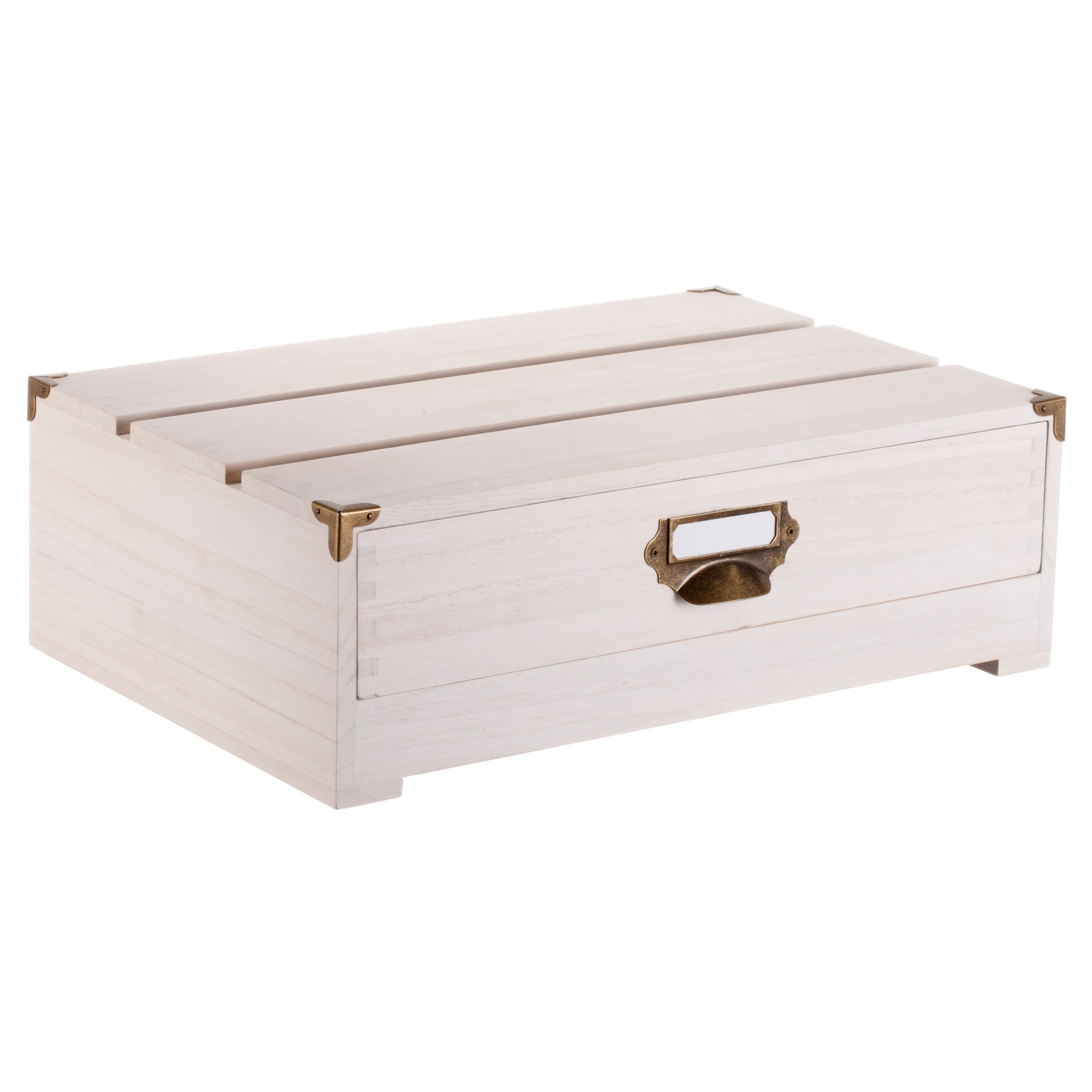 slide 1 of 1, Monitor Stand, White Wood - Threshold, 1 ct