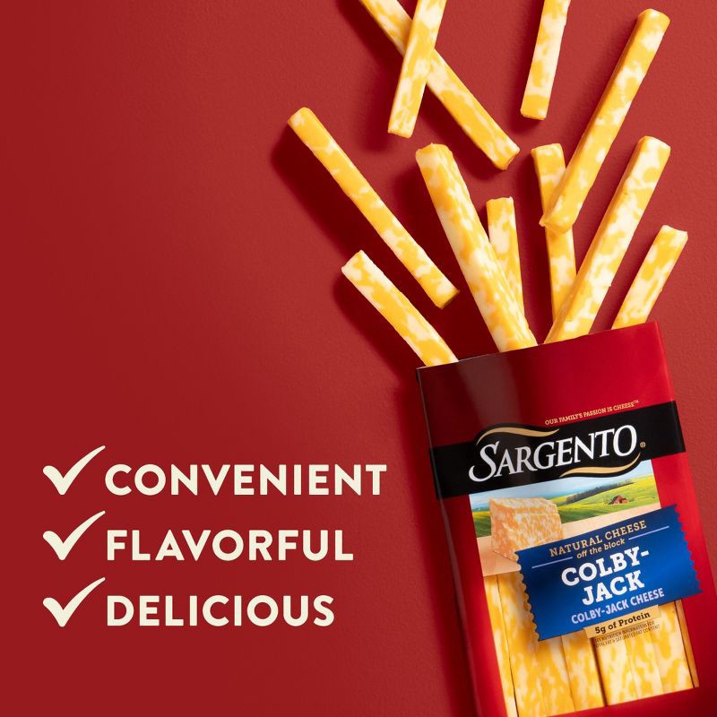 slide 3 of 7, Sargento Natural Colby-Jack Cheese Sticks - 9oz/12ct, 12 ct; 9 oz