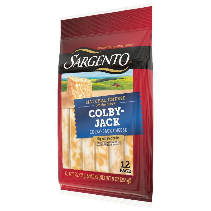 slide 5 of 9, Sargento Natural Colby-Jack Cheese Sticks - 9oz/12ct, 12 ct; 9 oz