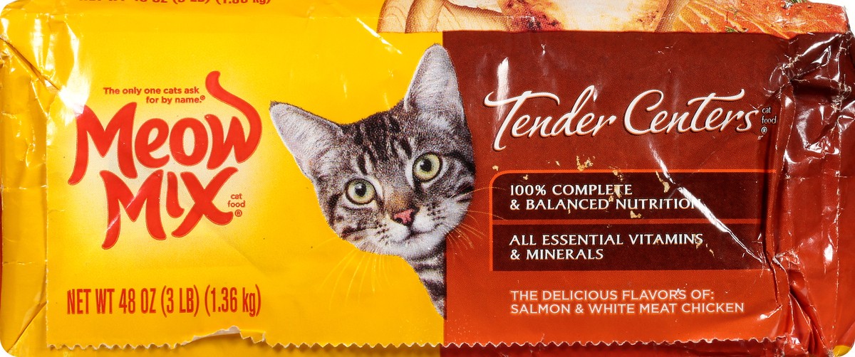 slide 8 of 9, Meow Mix Tender Centers Dry Cat Food, Salmon & White Meat Chicken Flavors, 3 Pound Bag, 3 lb