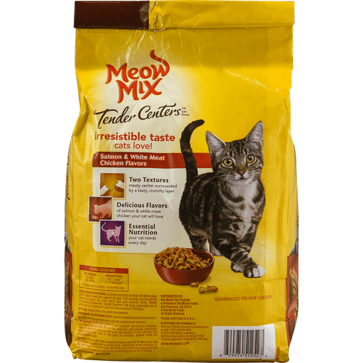 slide 7 of 9, Meow Mix Tender Centers Salmon & White Meat Chicken Flavors Dry Wet Cat Food, 3 lb