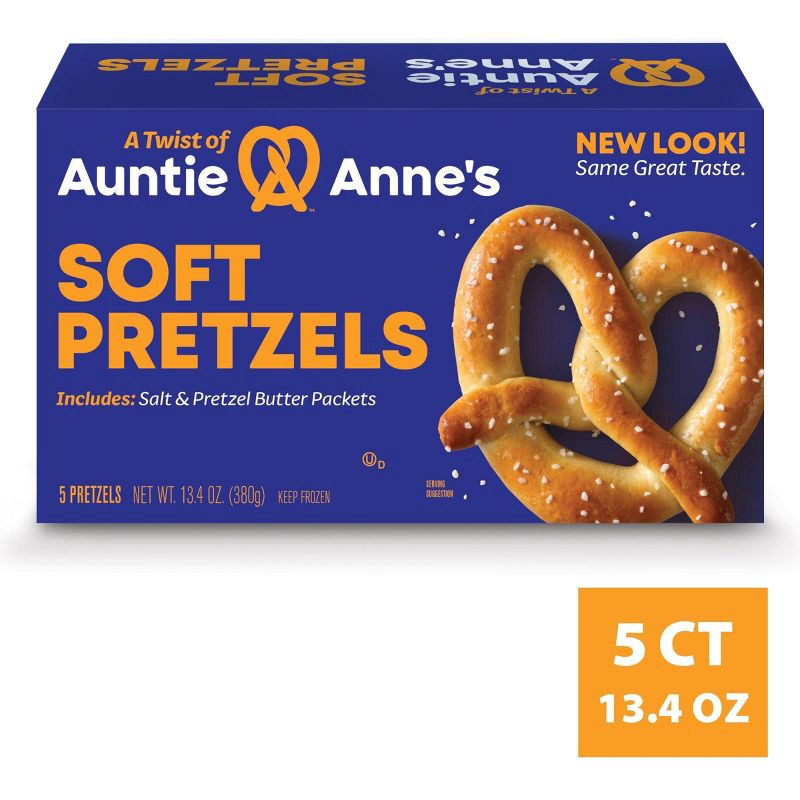 slide 2 of 6, Auntie Anne's Classic Soft Frozen Pretzels - 13.4oz/5ct, 13.4 oz, 5 ct