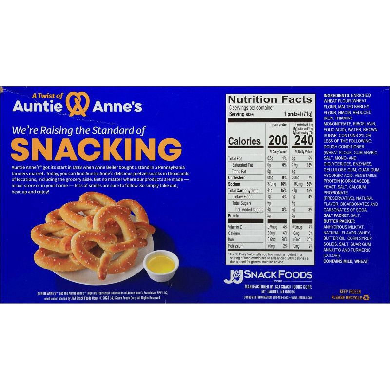 slide 5 of 6, Auntie Anne's Classic Soft Frozen Pretzels - 13.4oz/5ct, 13.4 oz, 5 ct