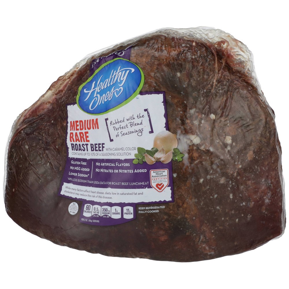 slide 3 of 4, Healthy Ones Medium Rare Roast Beef - Deli Fresh Sliced, per lb