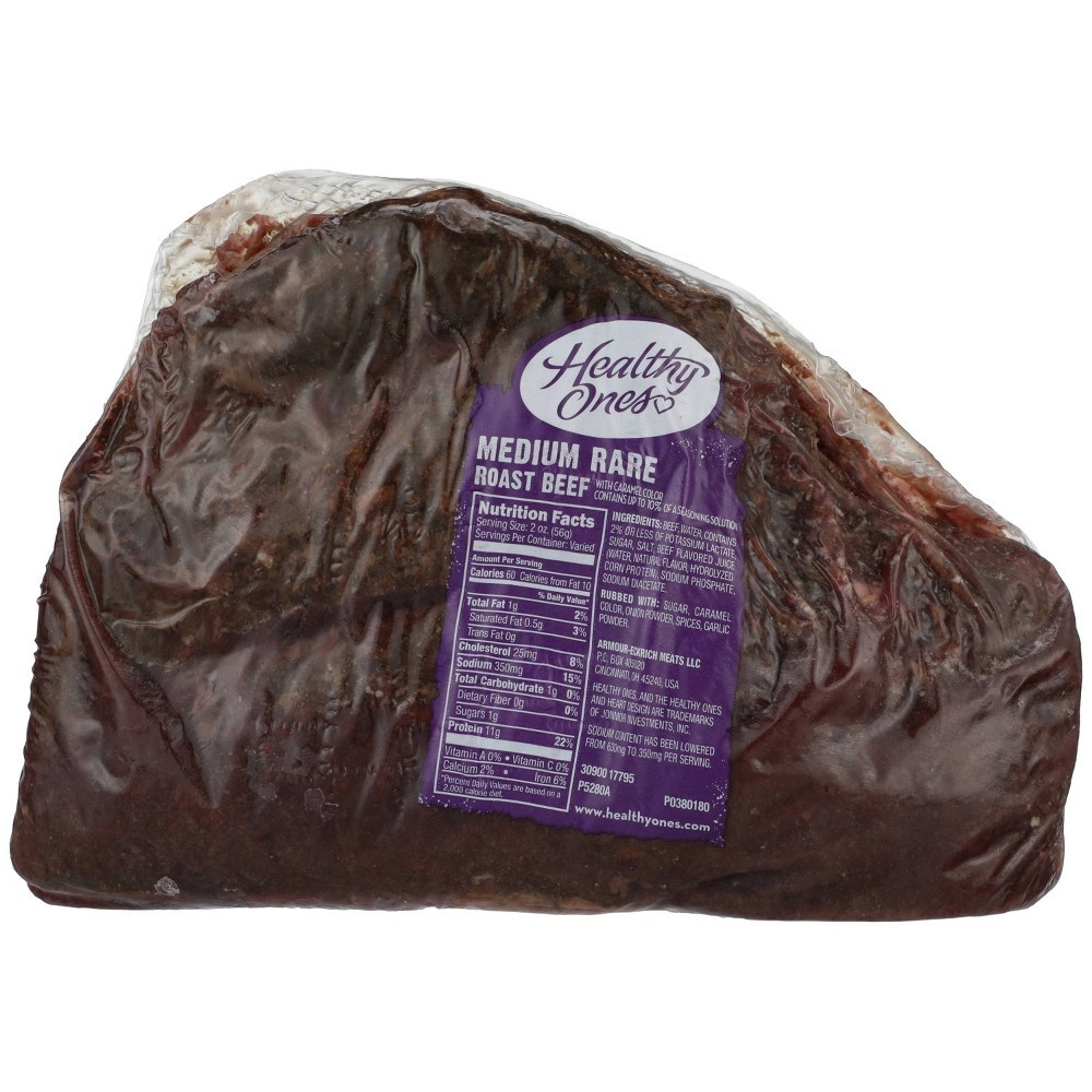 slide 4 of 4, Healthy Ones Medium Rare Roast Beef - Deli Fresh Sliced, per lb