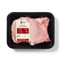 Bone-in Pork Loin Chops - 0.60-3.00 lbs - price per lb - Good & Gather™
