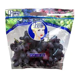 Fresh Black Seedless Grapes - 1.5lb Bag