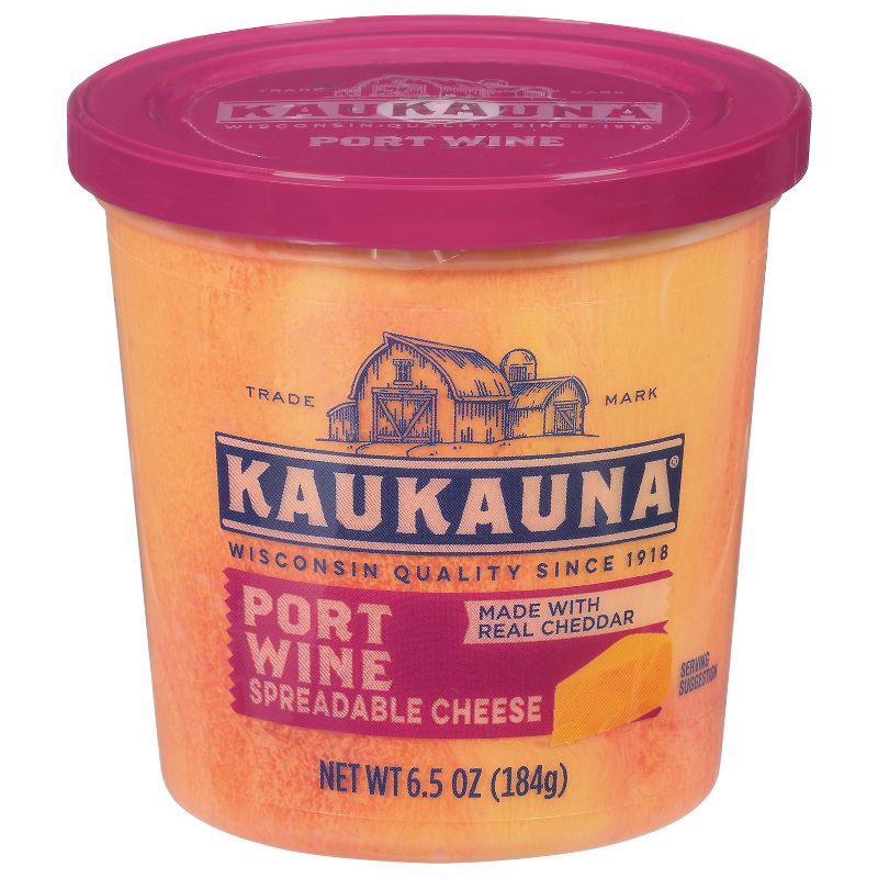 slide 1 of 3, Kaukauna Port Wine Spreadable Cheese - 6.5oz, 6.5 oz