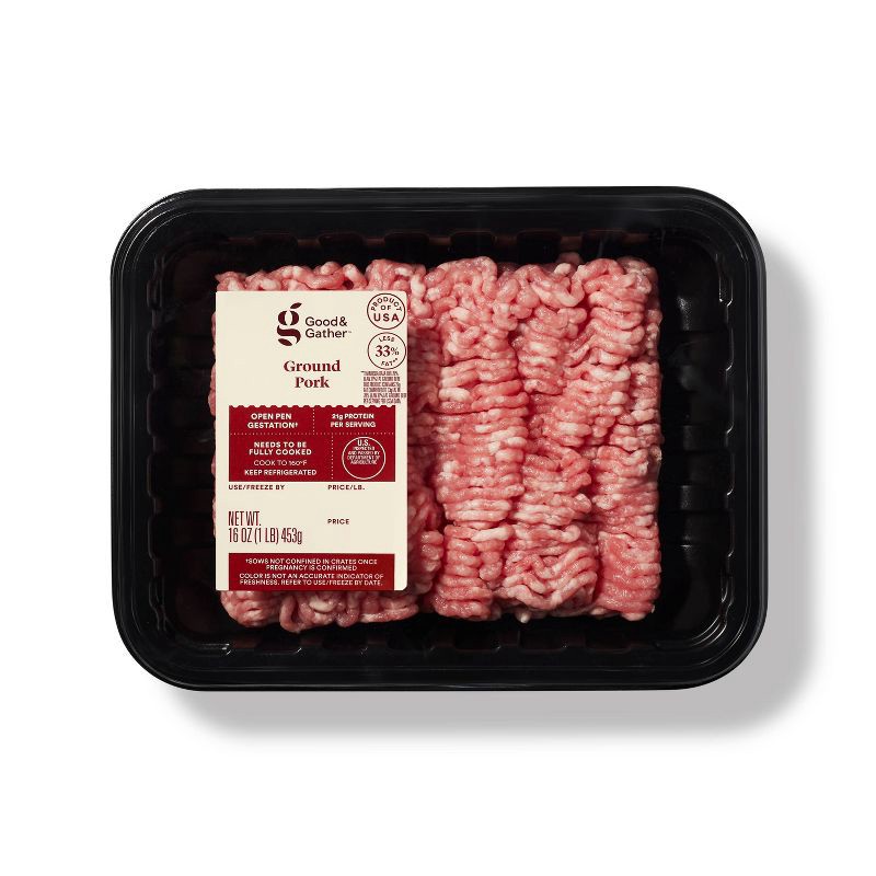 slide 1 of 3, Ground Pork - 1lb - Good & Gather™, 1 lb