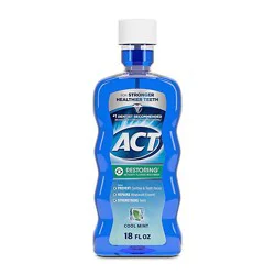 Act Restoring Anticavity Fluoride Mouthwash Cool Mint - 18 Fl. Oz.