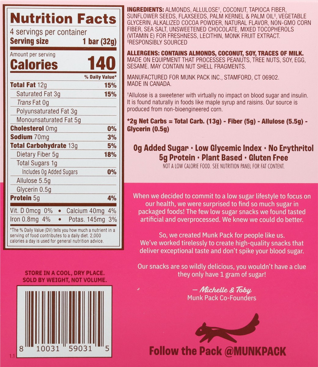 slide 6 of 9, Munk Pack Chewy Dark Chocolate Drizzle Flavored Granola Bars 4 ea, 1 ct