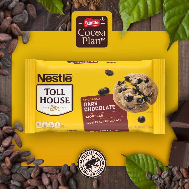 slide 6 of 16, Nestle Toll House Dark Chocolate Chips for Cookie Baking - 20oz, 20 oz