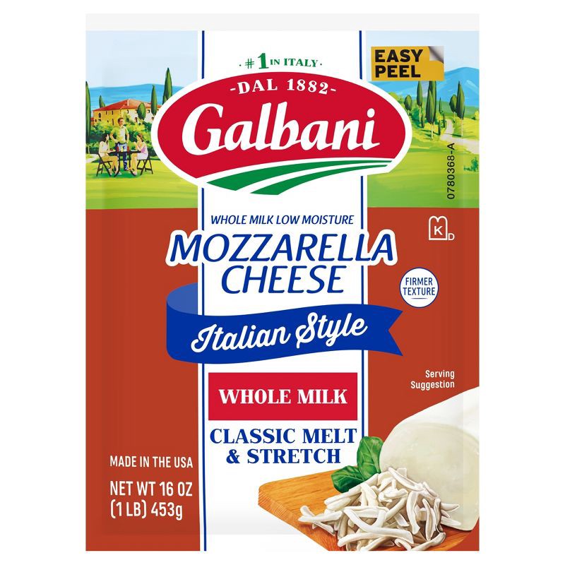 slide 1 of 8, Galbani Italian Style Whole Milk Mozzarella Cheese - 16oz, 16 oz