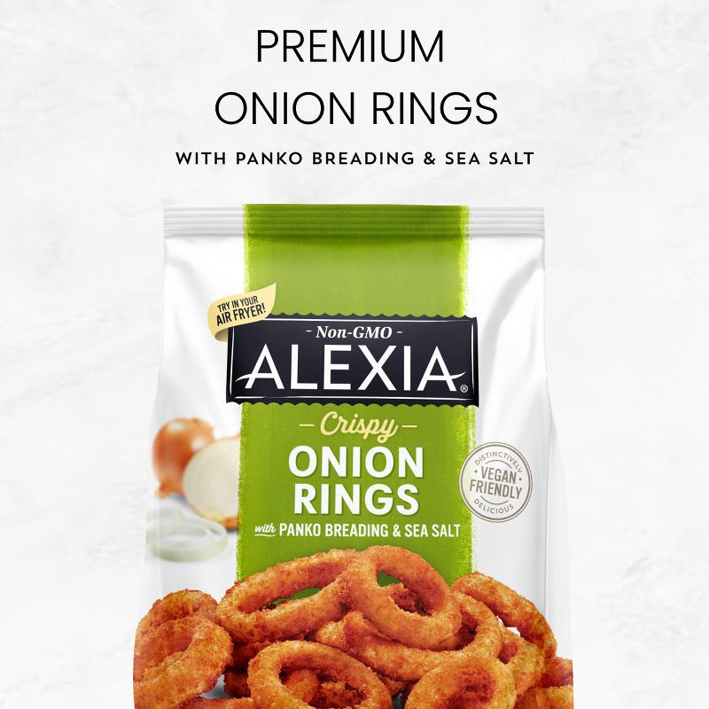 slide 3 of 10, Alexia Frozen Crispy Vegan Onion Rings - 13.5oz, 13.5 oz