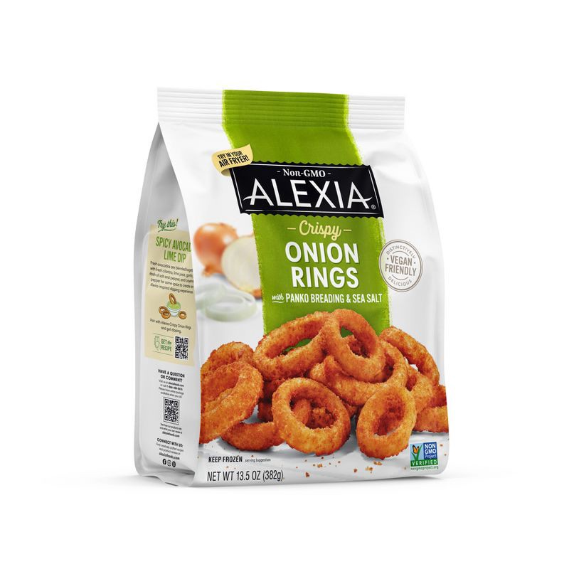 slide 6 of 10, Alexia Frozen Crispy Vegan Onion Rings - 13.5oz, 13.5 oz