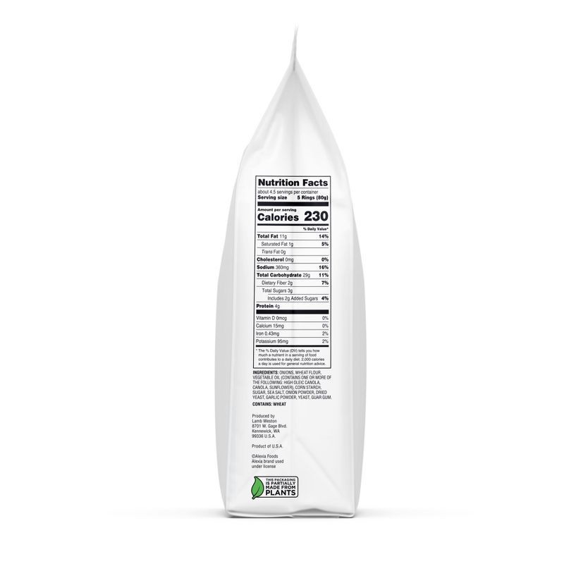 slide 9 of 10, Alexia Frozen Crispy Vegan Onion Rings - 13.5oz, 13.5 oz