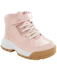 Oshkosh Toddler Metallic Pink Lace-Up Boots Pink 4
