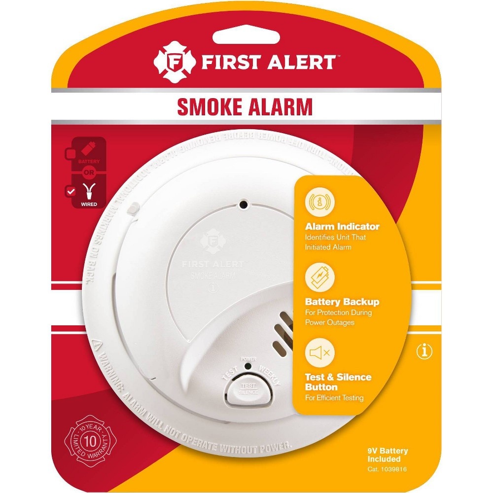 First Alert SA9120BPCN Hardwired Smoke Detector with ...