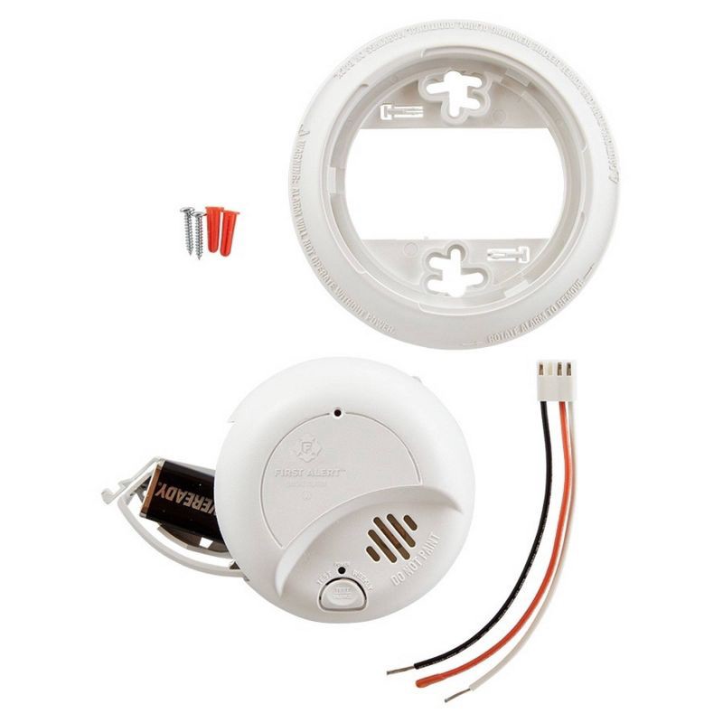 slide 4 of 6, First Alert SA9120BPCN Hardwired Smoke Detector with Battery Backup, 1 ct